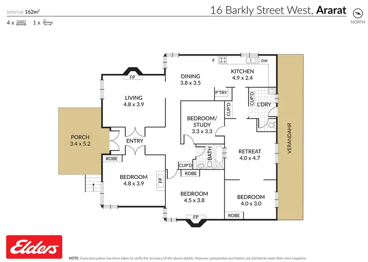 Floorplan of Homely house listing, 16 Barkly Street West, Ararat VIC 3377