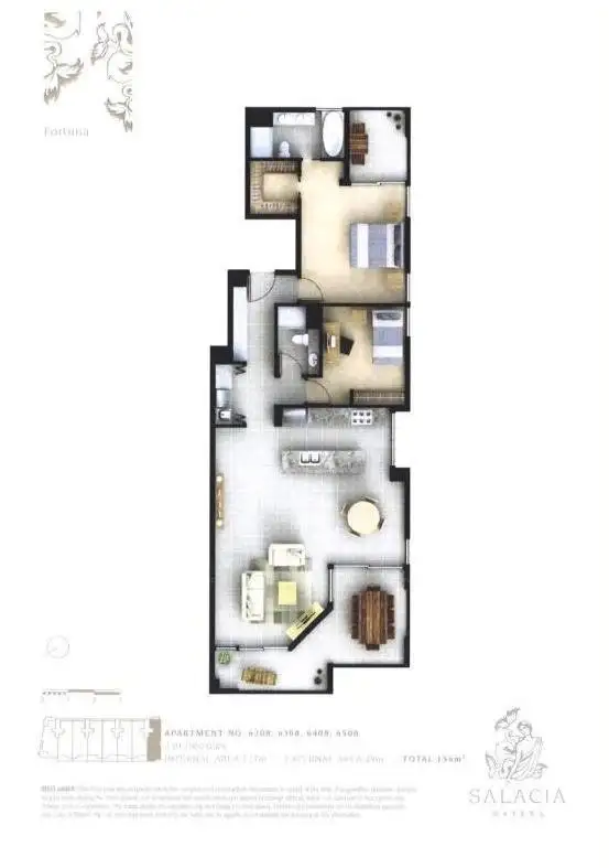 Floorplan of Homely apartment listing, 6508/6 Marina Promenade, Paradise Point QLD 4216