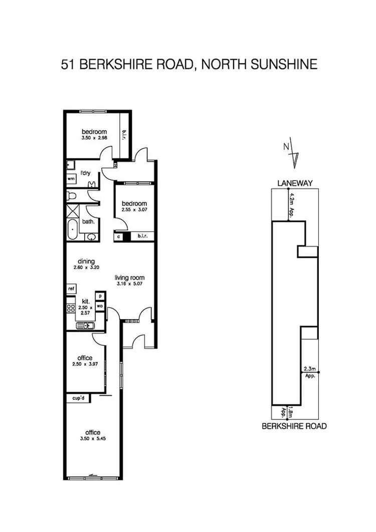 Floorplan of Homely house listing, 51 Berkshire Road, Sunshine North VIC 3020