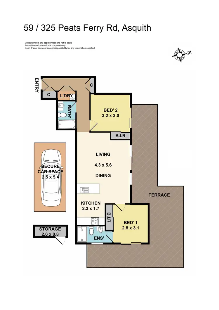 Floorplan of Homely apartment listing, 59/325-331 Peats Ferry Road, Asquith NSW 2077