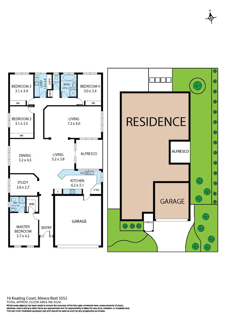 Floorplan of Homely house listing, 16 Keating Court, Miners Rest VIC 3352