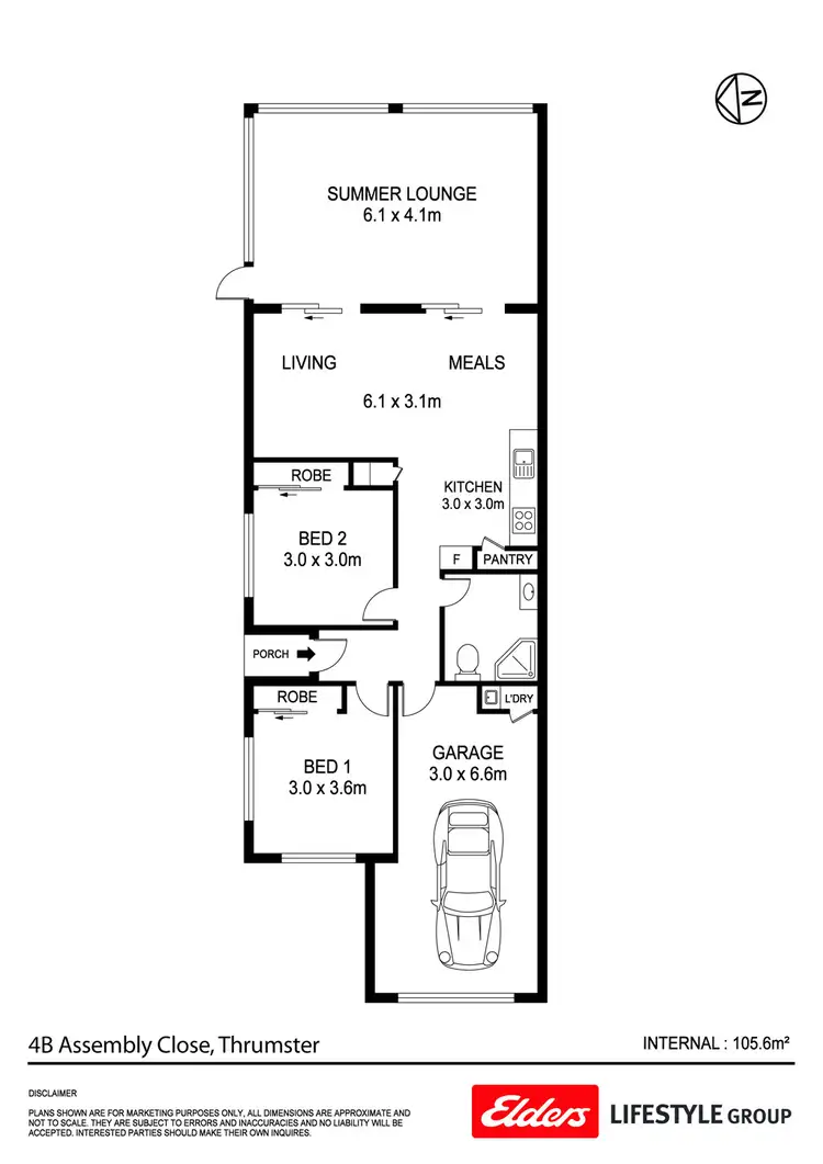 Floorplan of Homely villa listing, 4B Assembly Close, Thrumster NSW 2444