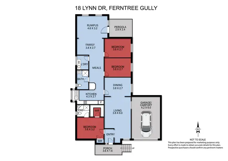 Floorplan of Homely house listing, 18 Lynn Drive, Ferntree Gully VIC 3156