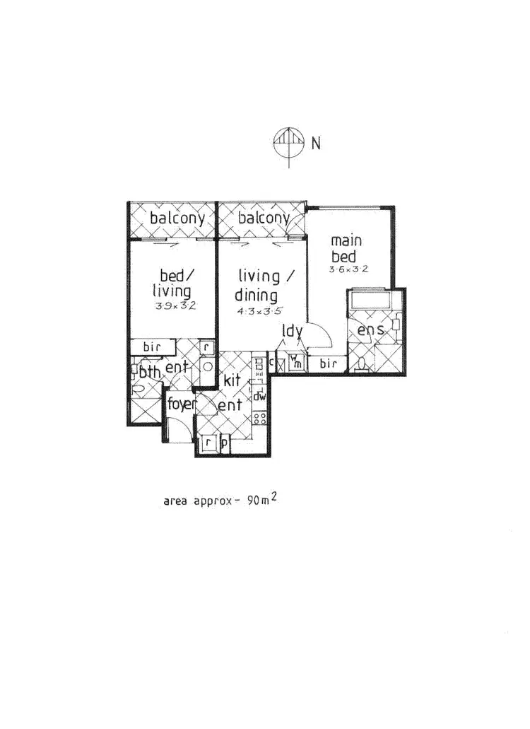 Floorplan of Homely apartment listing, 1147-1148/6-8 Stuart Street, Tweed Heads NSW 2485