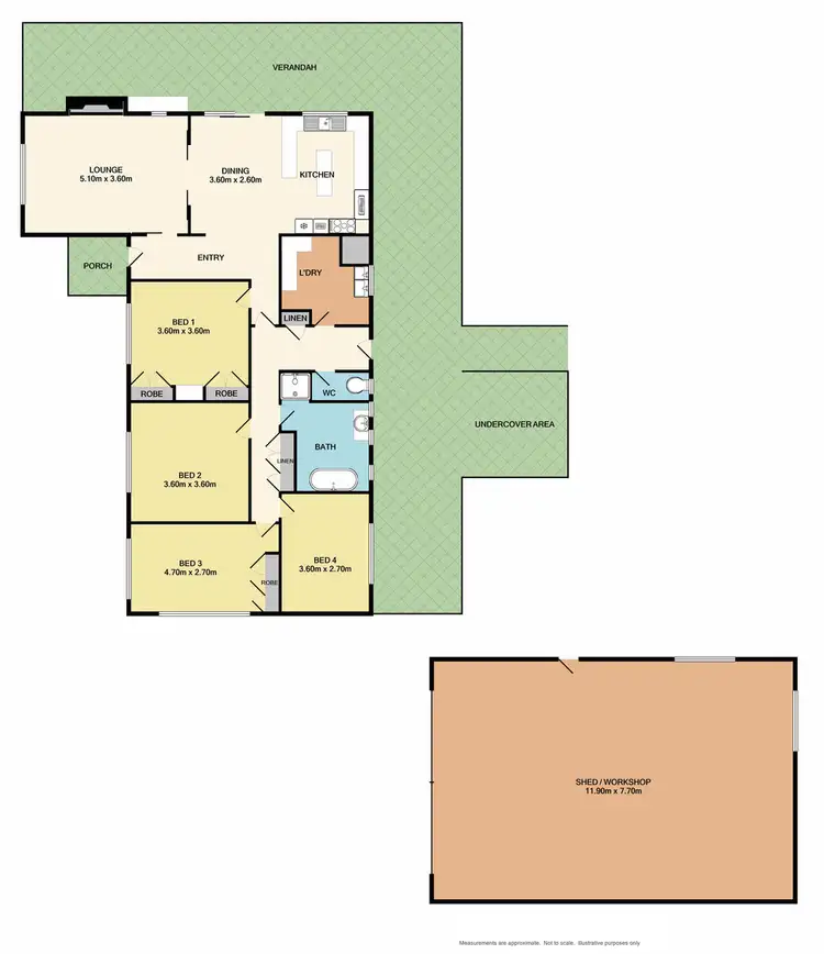 Floorplan of Homely rural property listing, 1542 Dookie Devenish Road, Devenish VIC 3726