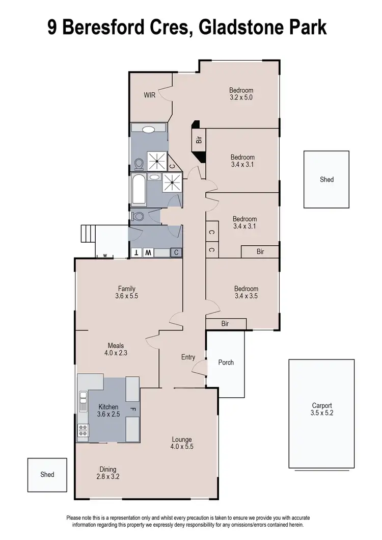 Floorplan of Homely house listing, 9 Beresford Crescent, Gladstone Park VIC 3043
