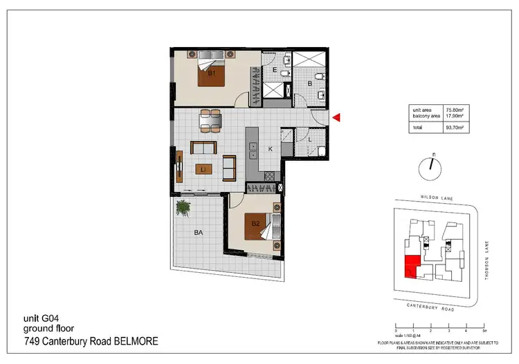 Floorplan of Homely apartment listing, G04/749 Canterbury Road, Belmore NSW 2192