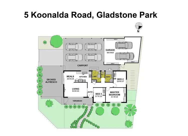 Floorplan of Homely house listing, 5 Koonalda Road, Gladstone Park VIC 3043