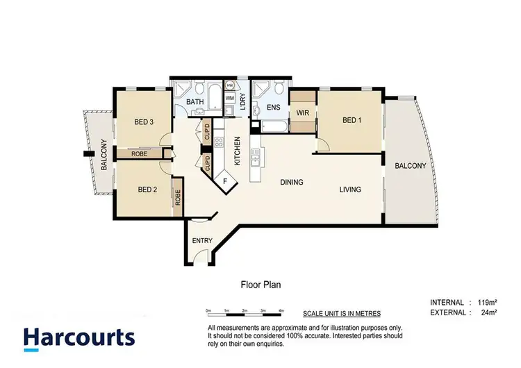 Floorplan of Homely apartment listing, 351/21 Cypress Avenue, Surfers Paradise QLD 4217