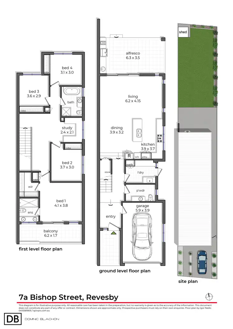 Floorplan of Homely semi-detached listing, 7a Bishop Street, Revesby NSW 2212