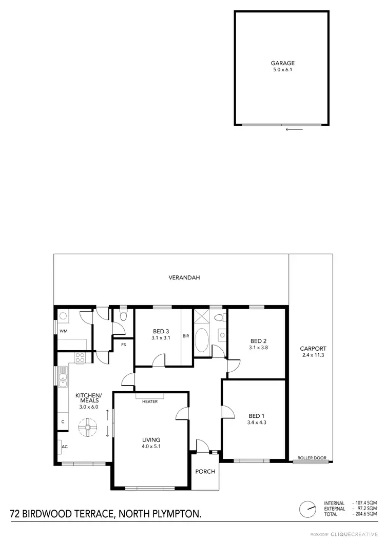 Floorplan of Homely house listing, 72 Birdwood Terrace, North Plympton SA 5037