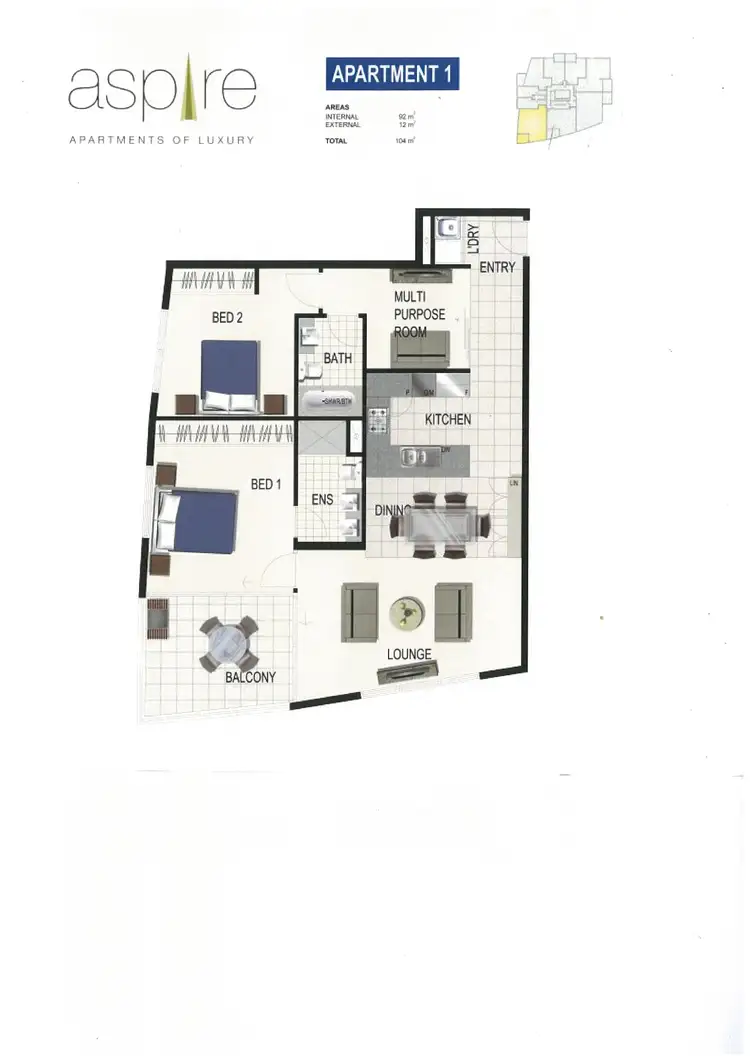 Floorplan of Homely unit listing, 901/11 Ellenborough Street, Woodend QLD 4305