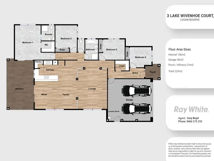 Floorplan of Homely house listing, 3 Lake Wivenhoe Court, Logan Reserve QLD 4133