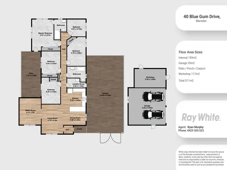 Floorplan of Homely house listing, 40 Blue Gum Drive, Marsden QLD 4132