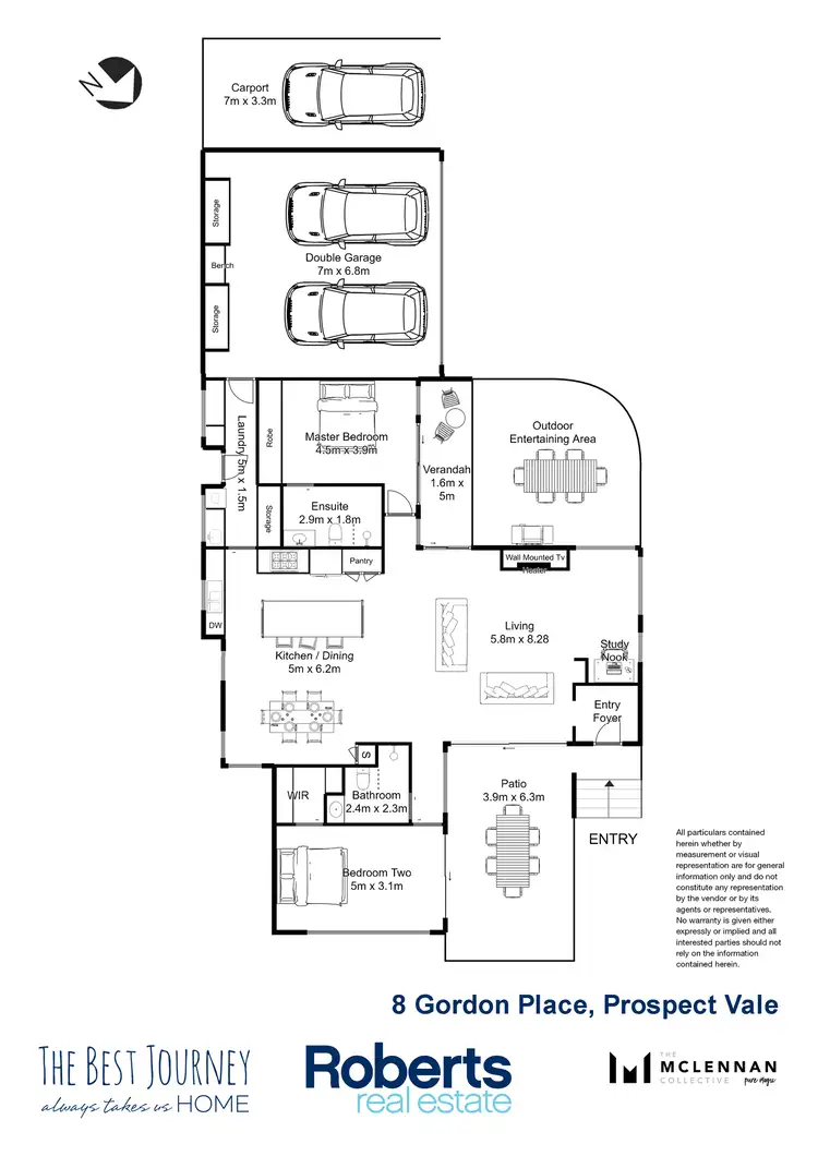 Floorplan of Homely house listing, 8 Gordon Place, Prospect Vale TAS 7250
