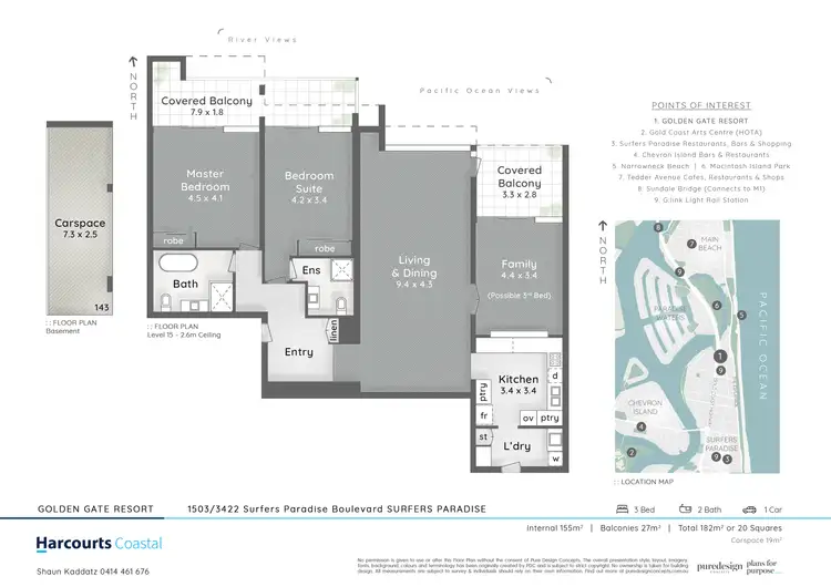 Floorplan of Homely apartment listing, 1503/3422 Surfers Paradise Boulevard, Surfers Paradise QLD 4217