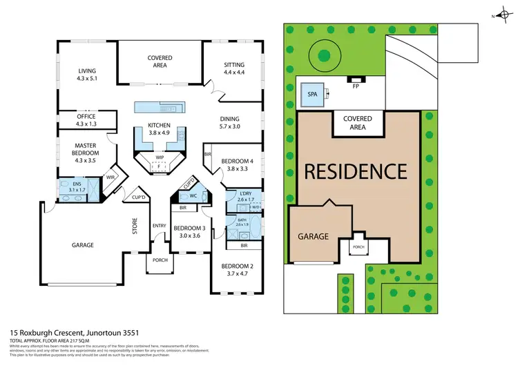 Floorplan of Homely house listing, 15 Roxburgh Crescent, Junortoun VIC 3551