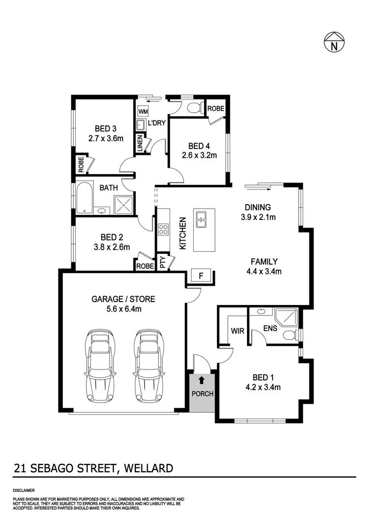 Floorplan of Homely house listing, 21 Sebago Street, Wellard WA 6170