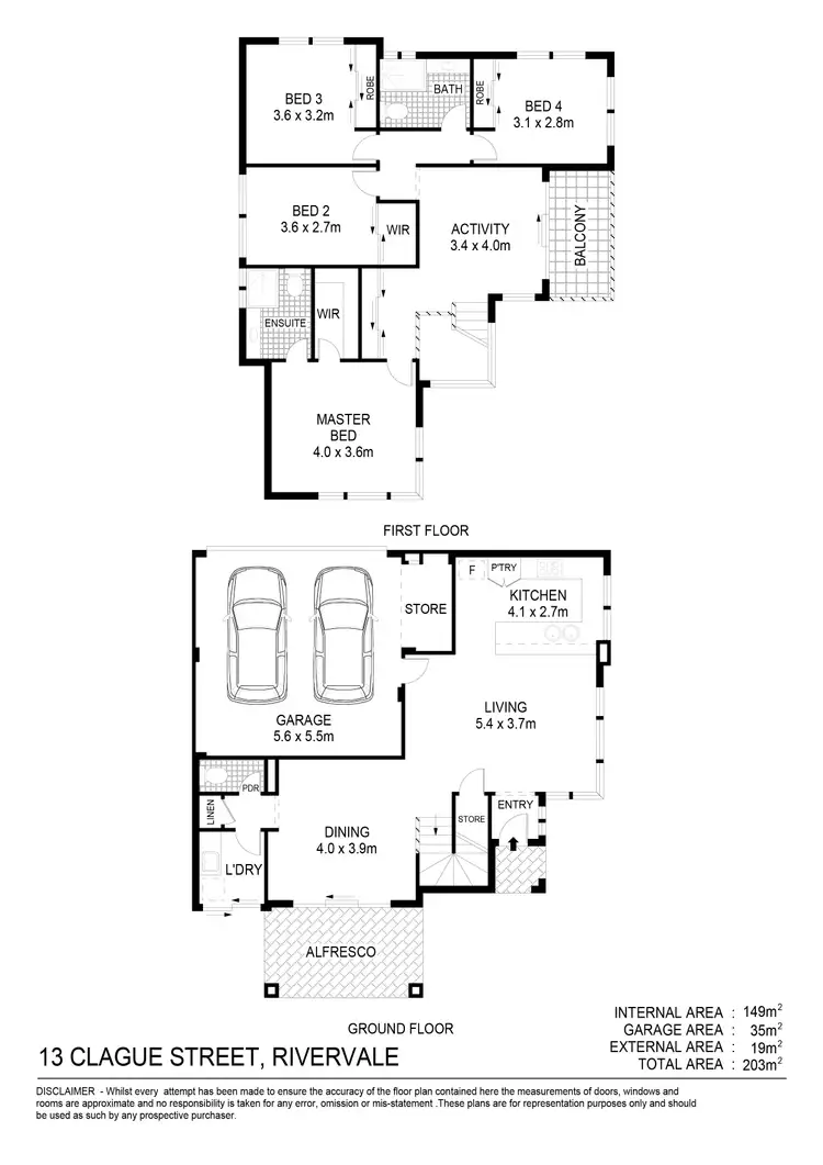 Floorplan of Homely house listing, 13 Clague Street, Rivervale WA 6103