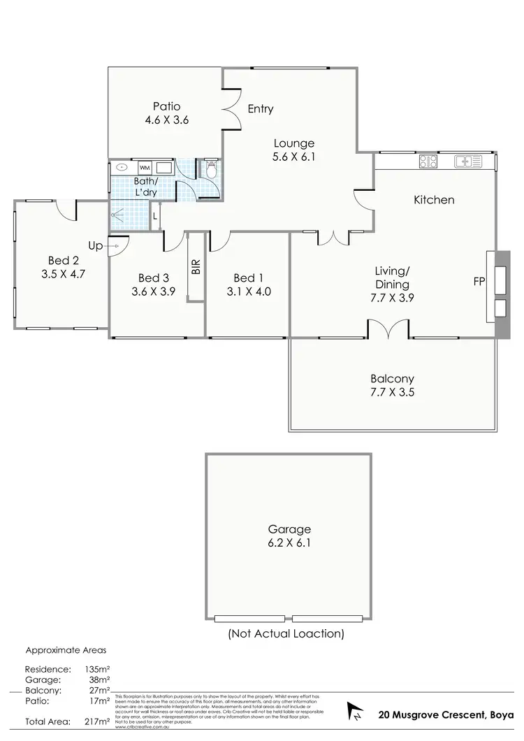 Floorplan of Homely house listing, 20 Musgrove Crescent, Boya WA 6056
