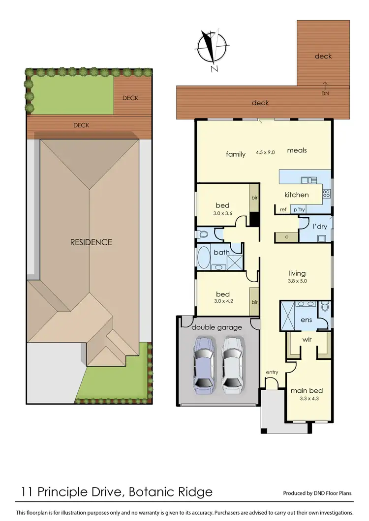 Floorplan of Homely house listing, 11 Principle Drive, Botanic Ridge VIC 3977