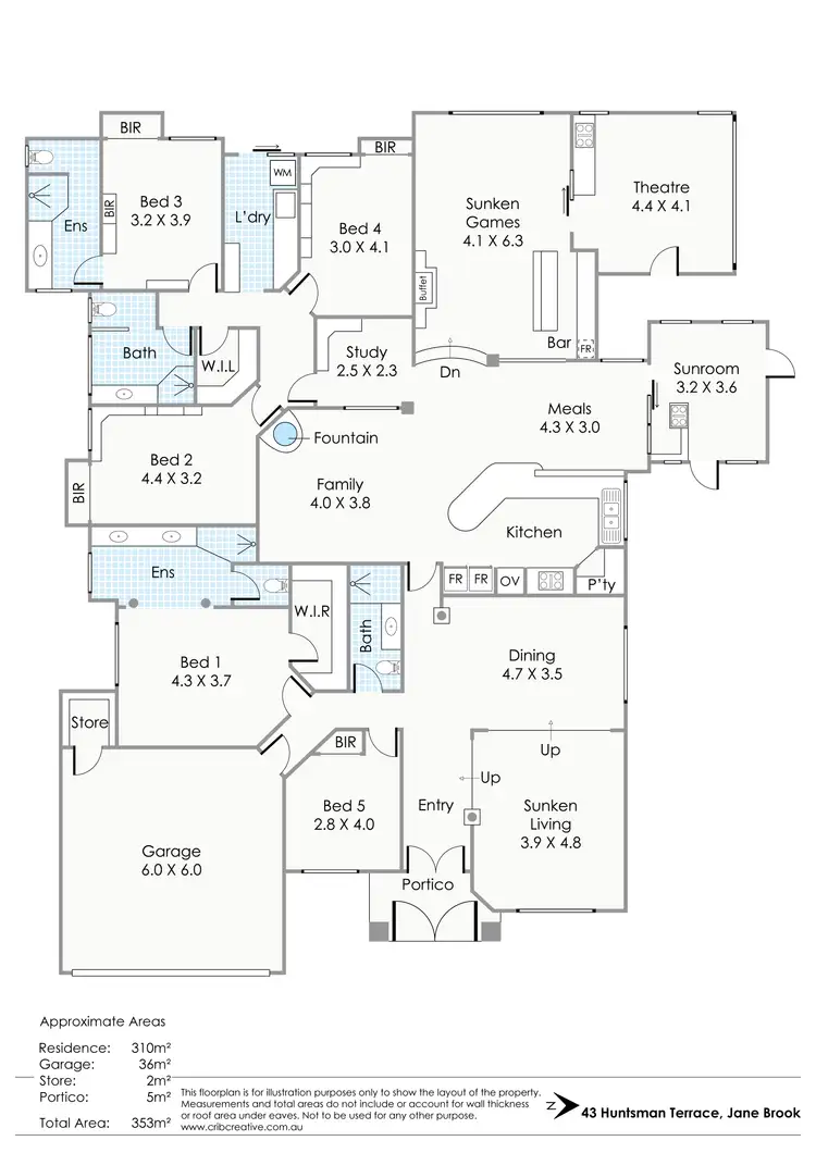 Floorplan of Homely house listing, 43 Huntsman Terrace, Jane Brook WA 6056