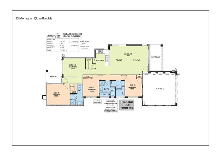 Floorplan of Homely house listing, 12 Monaghan Close, Baldivis WA 6171