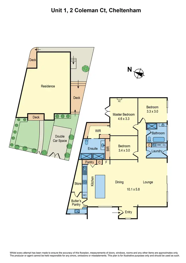 Floorplan of Homely unit listing, 1/2 Coleman Court, Cheltenham VIC 3192