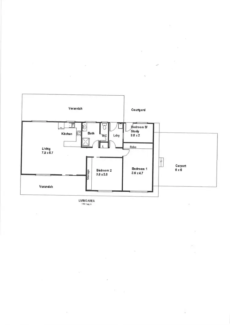 Floorplan of Homely house listing, 20 Morris Street, Loveday SA 5345