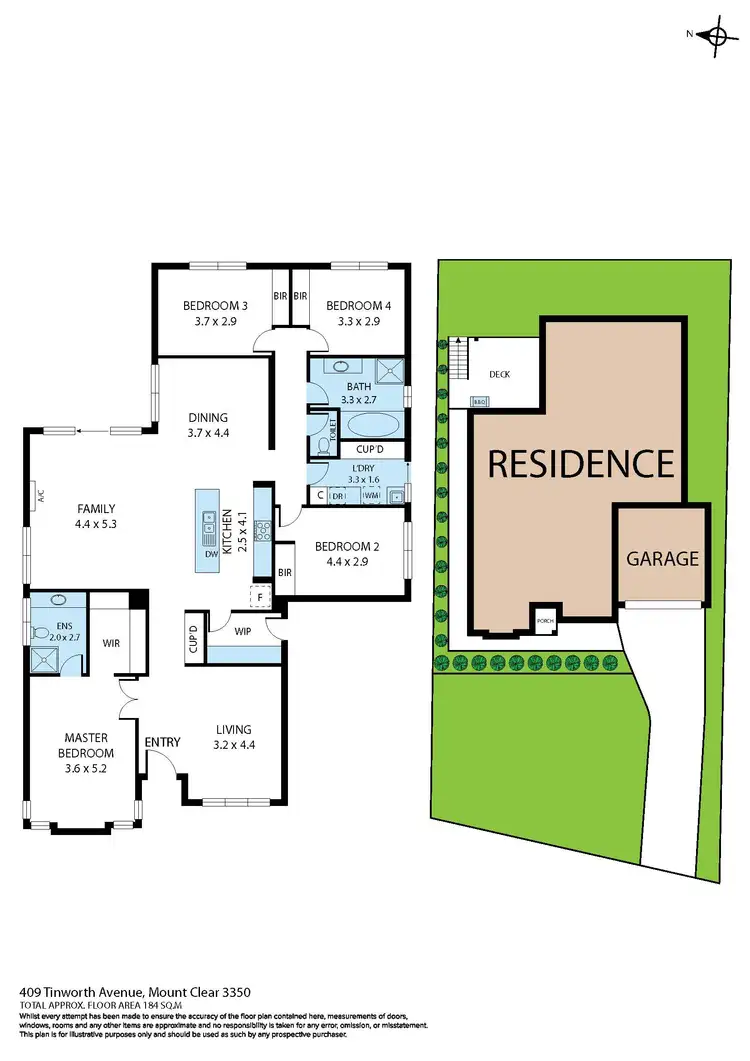 Floorplan of Homely house listing, 409 Tinworth Avenue, Mount Clear VIC 3350