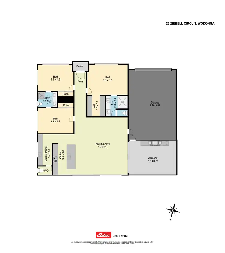 Floorplan of Homely house listing, 23 Ziebell Circuit, Wodonga VIC 3690