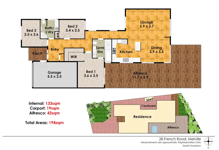 Floorplan of Homely house listing, 28 French Road, Melville WA 6156