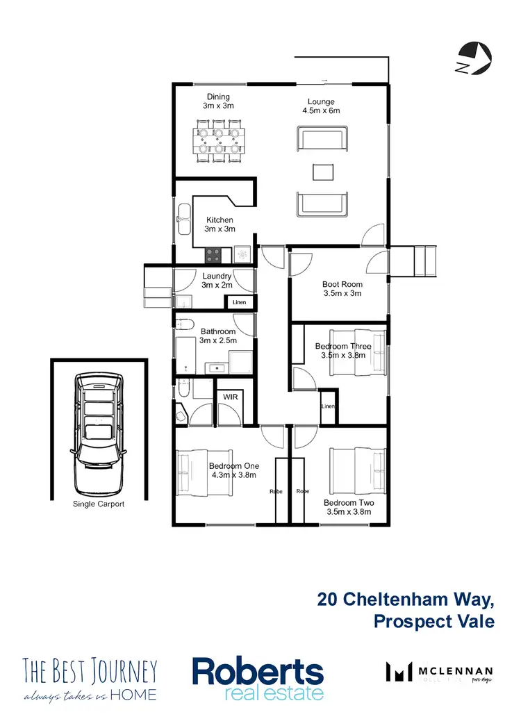 Floorplan of Homely house listing, 20 Cheltenham Way, Prospect Vale TAS 7250