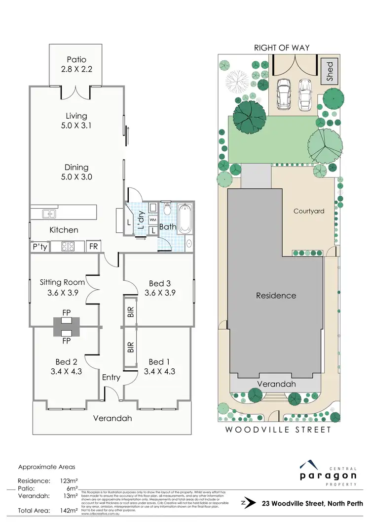 Floorplan of Homely house listing, 23 Woodville Street, North Perth WA 6006