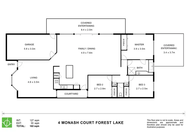 Floorplan of Homely house listing, 4 Monash Court, Forest Lake QLD 4078