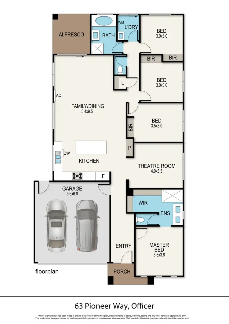 Floorplan of Homely house listing, 63 Pioneer Way, Officer VIC 3809