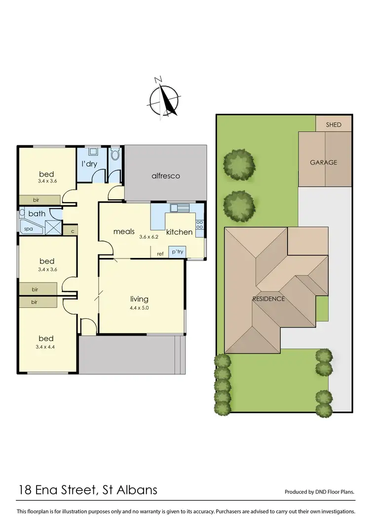 Floorplan of Homely house listing, 18 Ena Street, St Albans VIC 3021