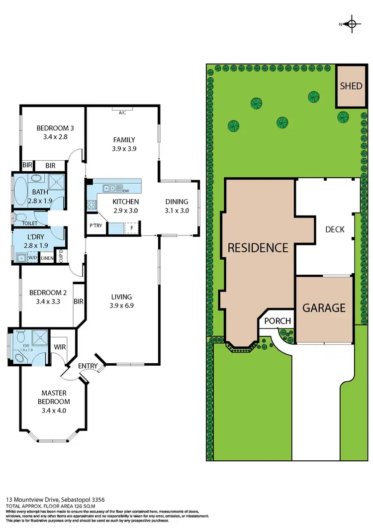 Floorplan of Homely house listing, 13 Mountview Drive, Sebastopol VIC 3356