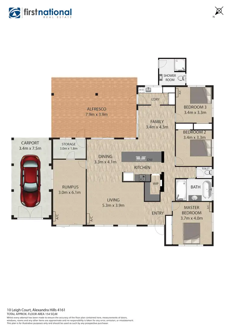 Floorplan of Homely house listing, 10 Leigh Court, Alexandra Hills QLD 4161