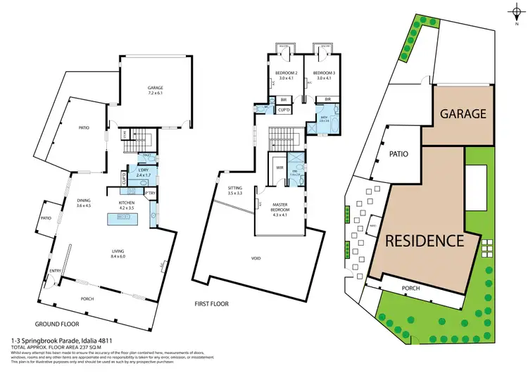 Floorplan of Homely house listing, 1-3 Springbrook Parade, Idalia QLD 4811