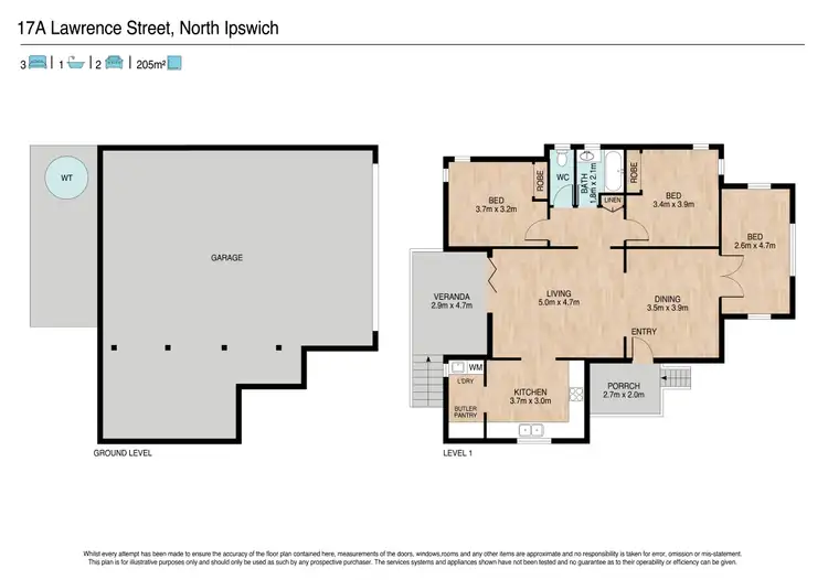 Floorplan of Homely house listing, 17A Lawrence Street, North Ipswich QLD 4305