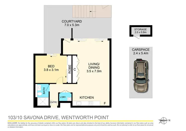 Floorplan of Homely apartment listing, 103/10 Savona Drive, Wentworth Point NSW 2127