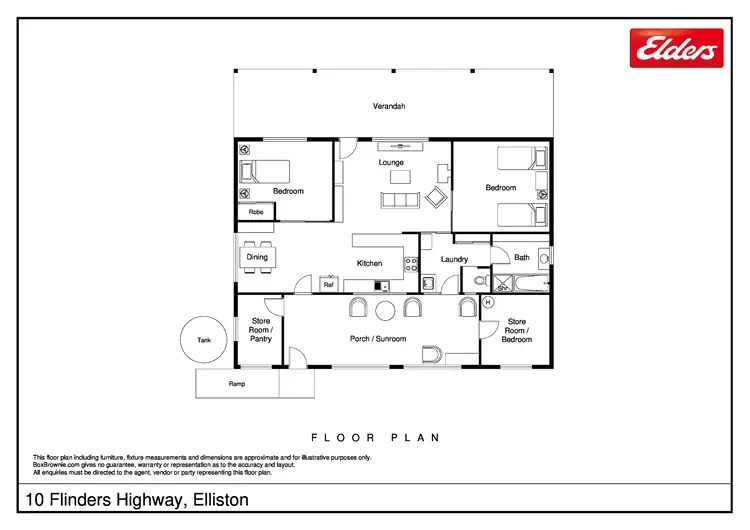Floorplan of Homely house listing, 10 Flinders Highway, Elliston SA 5670