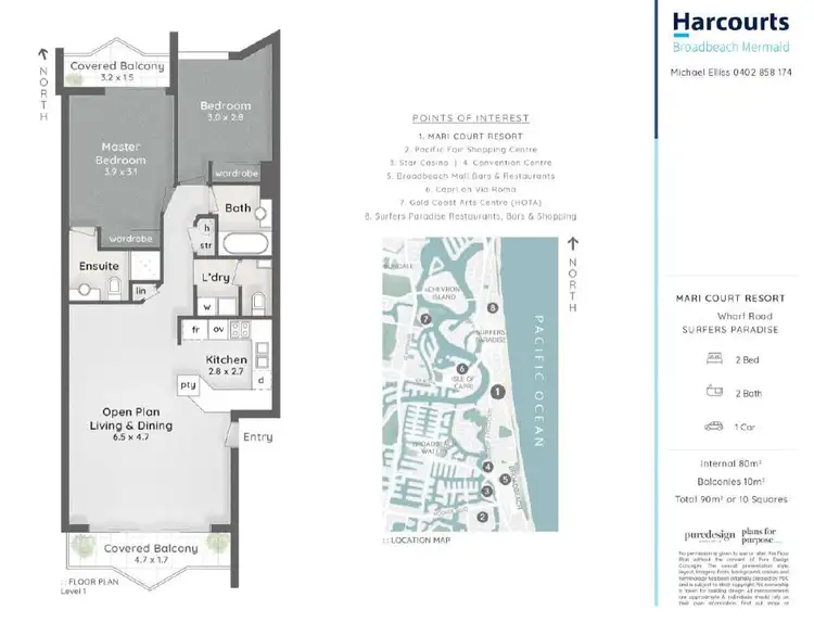 Floorplan of Homely unit listing, 58/23 Wharf Road, Surfers Paradise QLD 4217
