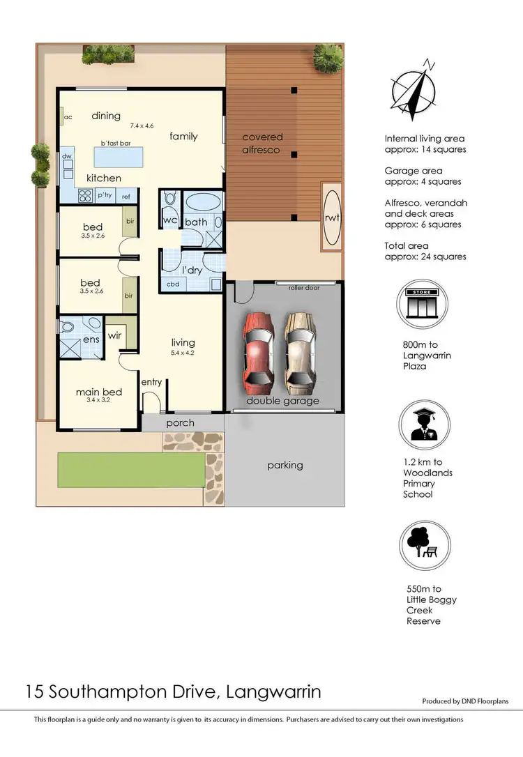 Floorplan of Homely house listing, 15 Southampton drive, Langwarrin VIC 3910