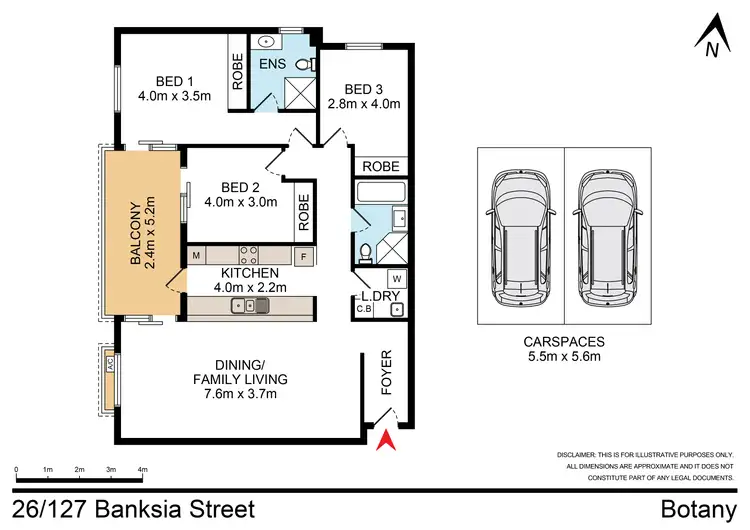 Floorplan of Homely unit listing, 26/127 Banksia Street, Botany NSW 2019