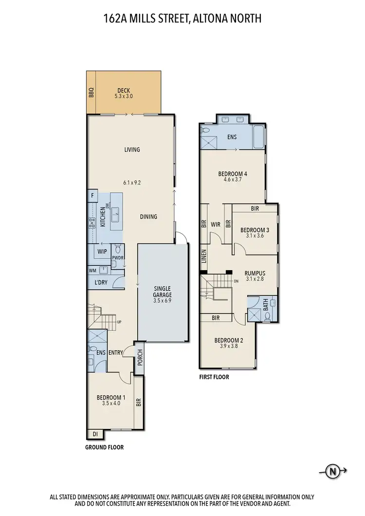 Floorplan of Homely townhouse listing, 164 Mills Street, Altona North VIC 3025