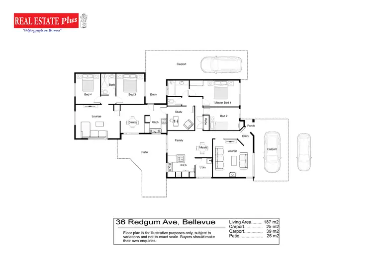 Floorplan of Homely house listing, 36 Redgum Avenue, Bellevue WA 6056