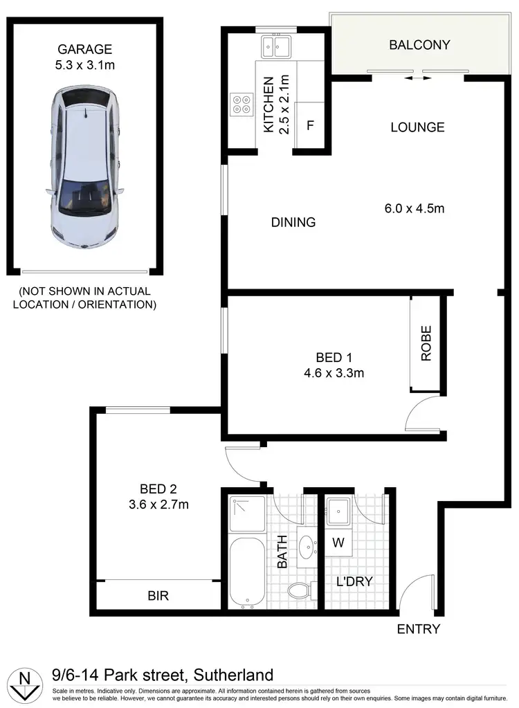 Floorplan of Homely apartment listing, 9/6-14 Park Street, Sutherland NSW 2232