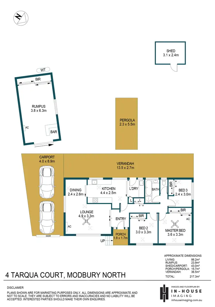 Floorplan of Homely house listing, 4 Tarqua Court, Modbury North SA 5092
